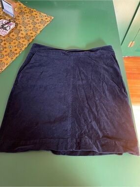 TALBOTS Classic Women's Navy Corduroy Mini Skirt